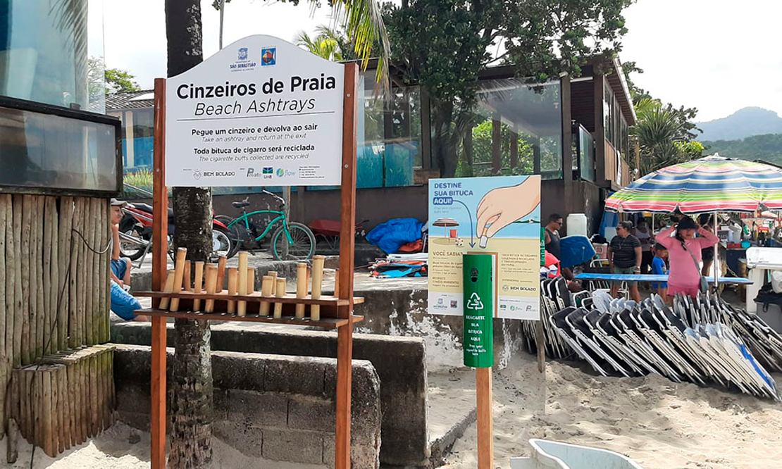 Projeto recolhe e recicla bitucas nas praias do litoral paulista